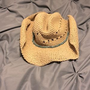 COPY - Ann Taylor Loft cowgirl hat with wire in the brim and turquoise color be…